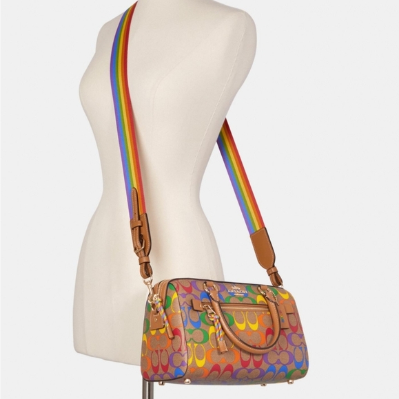NWT Coach Rainbow Signature Purchase Bag - Picture 2 of 11